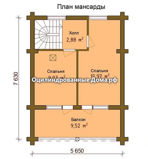 Дом 5 на 9 с мансардой